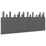 Wall Headboard Grey 204x3x80 cm Solid Wood Pine 824780