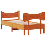 Bed Frame without Mattress Wax Brown 75x190 cm Small Single Solid Wood Pine 3216407