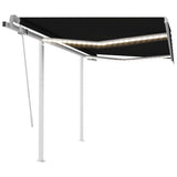 Manual Retractable Awning with LED 3.5x2.5 m Anthracite 3069924
