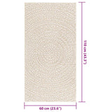 Rug ZIZUR Cream 60x110 cm Jute Look Indoor and Outdoor 4010371