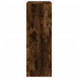 Sideboard with LED Smoked Oak 77x34x100 cm Engineered Wood 852149