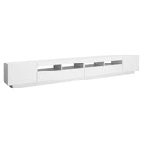 TV Cabinet with LED Lights White 300x35x40 cm 3081924