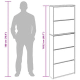 Shoe Cabinet with Mirror 5-Layer Grey Sonoma 63x17x169.5 cm 3228284