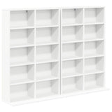 CD Cabinet 2 pcs White 65 x 23.5 x 97.5 cm Engineered Wood 8012675