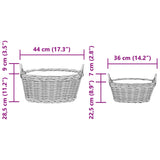 Planter Basket with Storage 2 pcs Grey Lacak Rattan 42020963