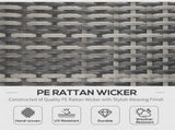 Rattan Folding Sun Lounger Outdoor Chair with Cushion and Pillow Grey T3398P325174