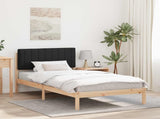 Bed Frame with Upholstered Headboard Black 100 x 200 cm 878071