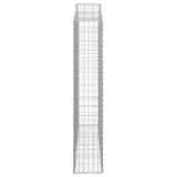 Arched Gabion Baskets 2 pcs 200x30x160/180 cm Galvanised Iron 3145493