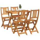 Garden Bistro Set Folding 5 pcs Brown Solid acacia wood 3324837