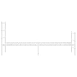 Metal Bed Frame without Mattress with Footboard White 75x190cm 355422