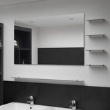 Wall Mirror with 5 Shelves Silver 100x60 cm 249446