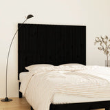 Wall Headboard Black 146.5x3x110 cm Solid Wood Pine 824947