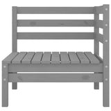 8 Piece Garden Lounge Set Grey Solid Pinewood 3082429