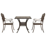 Garden Table Set 3 pcs Bronze Cast Aluminium 3334740