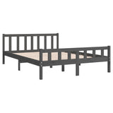 Bed Frame without Mattress Grey Solid Wood 120x200 cm 810676