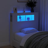 LED Headboard White 100x18.5x103.5 cm Engineered Wood 837330