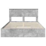 Storage Bed Concrete Grey 150 x 200 cm Engineered Wood 3408448