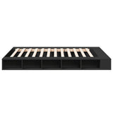 Bed Frame without Mattress Black 150x200 cm King Size 3280469