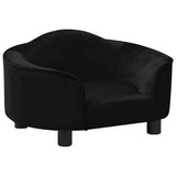 Dog Sofa Black 67x47x36 cm Plush 171086