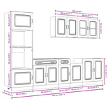 ZNTS 7 Piece Kitchen Cabinet Set Kalmar Sonoma Oak Engineered Wood 3314734