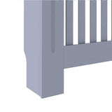 Radiator Cover 2 pcs Grey 112x19x81.5cm Engineered Wood 3403228