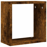 Wall Cube Shelves 6 pcs Smoked Oak 30x15x30 cm 815881