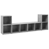TV Cabinets 4 pcs Concrete Grey 72x35x36.5 cm Engineered Wood 3079974