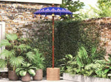 Parasol with Base Blue 95 x 95 x 260 cm Cotton and Wood 3356910