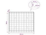 Gabion with 5 mm Wire and 10x10 cm Mesh 100x50x100 cm 3465212