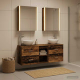 Bathroom Cabinet Set 5 pcs Old Wood Engineered Wood 3406693