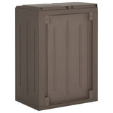 Trash Bin with 2 Doors Brown 65x45x88 cm PP 151225