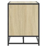 Shoe Bench Sonoma Oak 100x40x53.5 cm Engineered Wood and Metal 849215