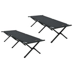 Folding Camping Bed Folding Manual Black Oxford fabric 42003181