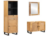 Bathroom Sets with Drawer 3 pcs Natural Solid Mango Wood 3310061