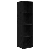 TV Cabinet Set Wall-mounted 2 pcs Black Oak Engineered Wood 3393355