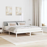 Bed frame White and light grey 180 x 200 cm Solid pine wood 3394337