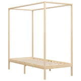 Canopy Bed Frame without Mattress Solid Wood 100x200 cm 283251