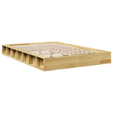 Bed Frame Oak Solid oak wood Double Bed Frame Rectangular 3324130