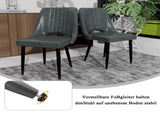 Dining Chairs with Cut-Outrest, Modern Kitchen Chair, Scandinavian Faux Leather Chair with High 68321419