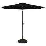 Garden Parasol with LED Lights 270 x 270 cm Polyester Black 42036263