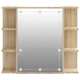 Mirror Cabinet with LED Sonoma Oak 70x16.5x60 cm 808876