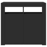 804329 Sideboard with LED Lights Black 80x35x75 cm