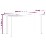 5 Piece Garden Dining Set Black Poly Rattan 3157896