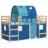 Kids' Loft Bed with Tunnel without Mattress Blue 80x200cm 3206983