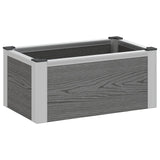 Garden Raised Bed Grey 50 x 30 x 22 cm WPC and Aluminium 42039079