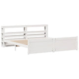 Bed Frame with Headboard without Mattress White 180x200 cm Super King 3306028