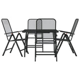 ZNTS 5 Piece Garden Dining Set Anthracite Metal Mesh 3211819