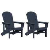 Garden Chair 2 pcs Navy 82 x 74 x 92 cm Polyethylene 3335827