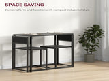Dining Table and Chairs Set 2, Dining Room Sets, Rectangular Space Saving Table and 2 Chairs for T3398P344253