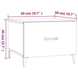 Coffee Table with Metal Legs 2 pcs Concrete Grey 50x50x40 cm 812735